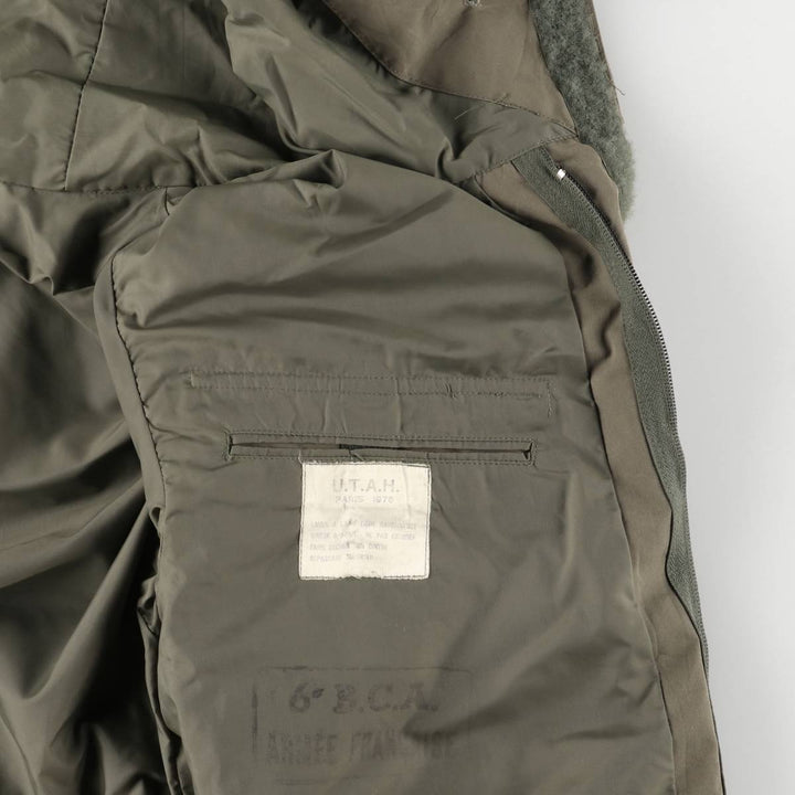 Authentic French military UTAH PARIS 1976 mod coat, men's size XL, vintage unclear Khaki type brown Vintage Second Hand