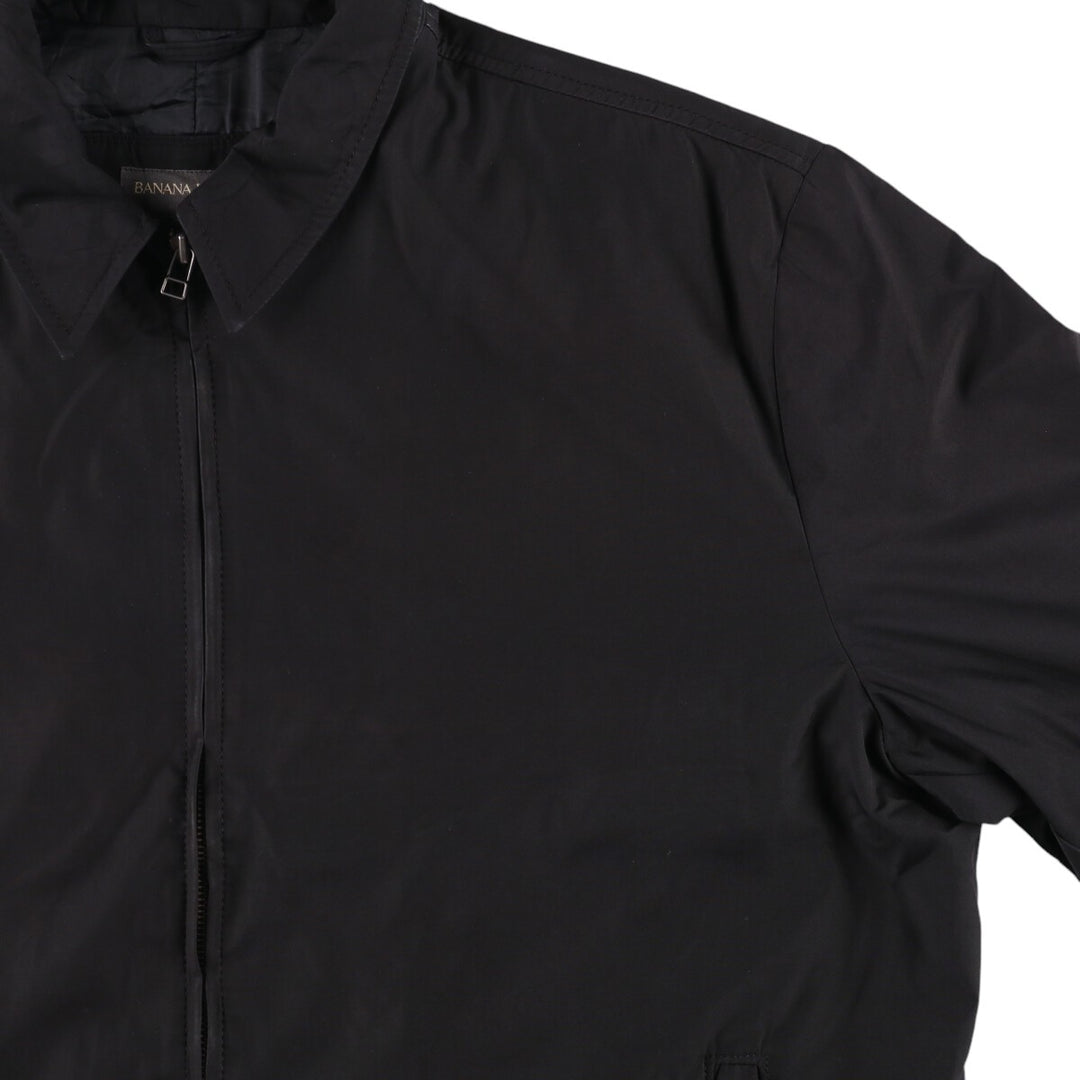 2000'S Banana Republic windbreaker, men's size XL polyester black type Vintage Second Hand