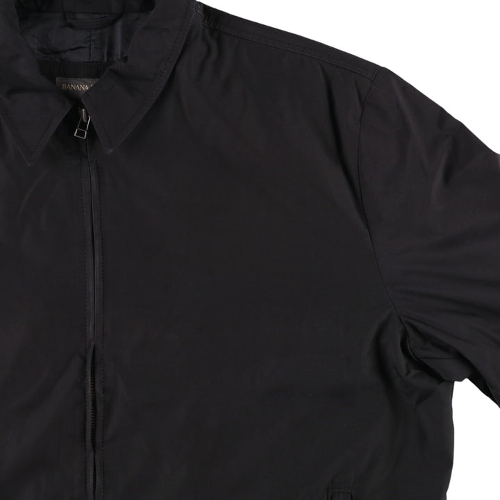 2000'S Banana Republic windbreaker, men's size XL polyester black type Vintage Second Hand