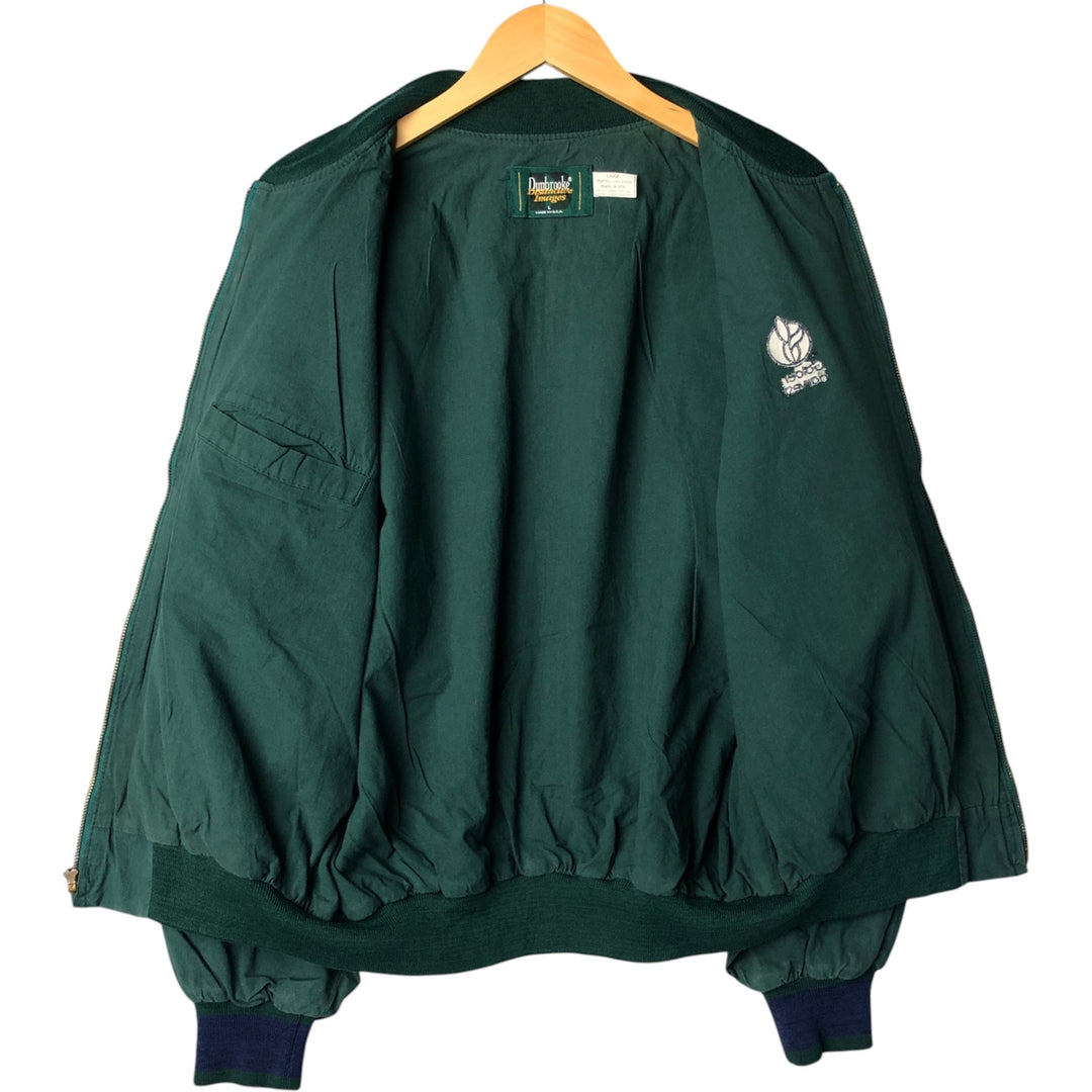 Vintage 90'S DUNBROOKE IMAGES cotton blouson, made in the USA, size L, men's cotton green type Vintage Second Hand