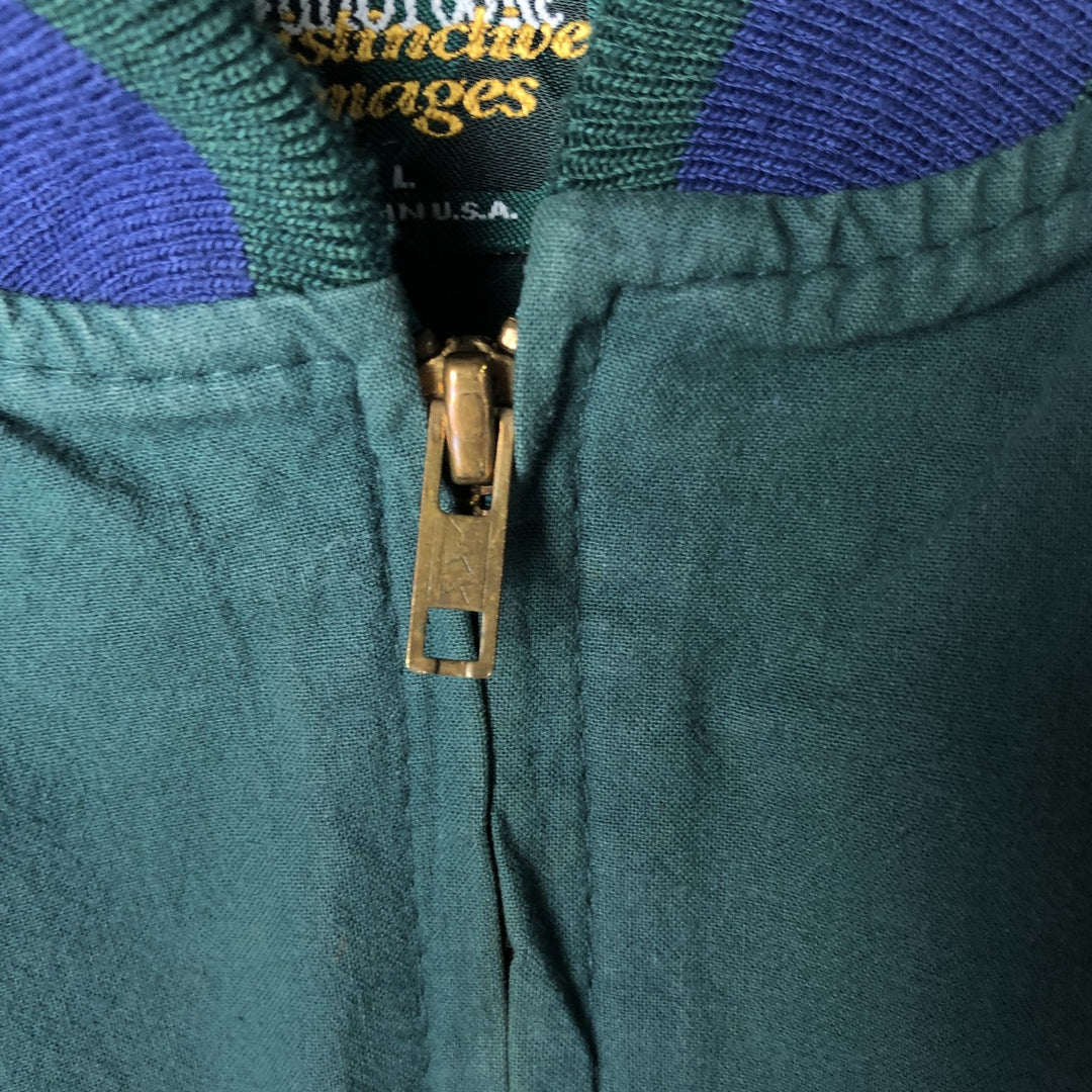 Vintage 90'S DUNBROOKE IMAGES cotton blouson, made in the USA, size L, men's cotton green type Vintage Second Hand