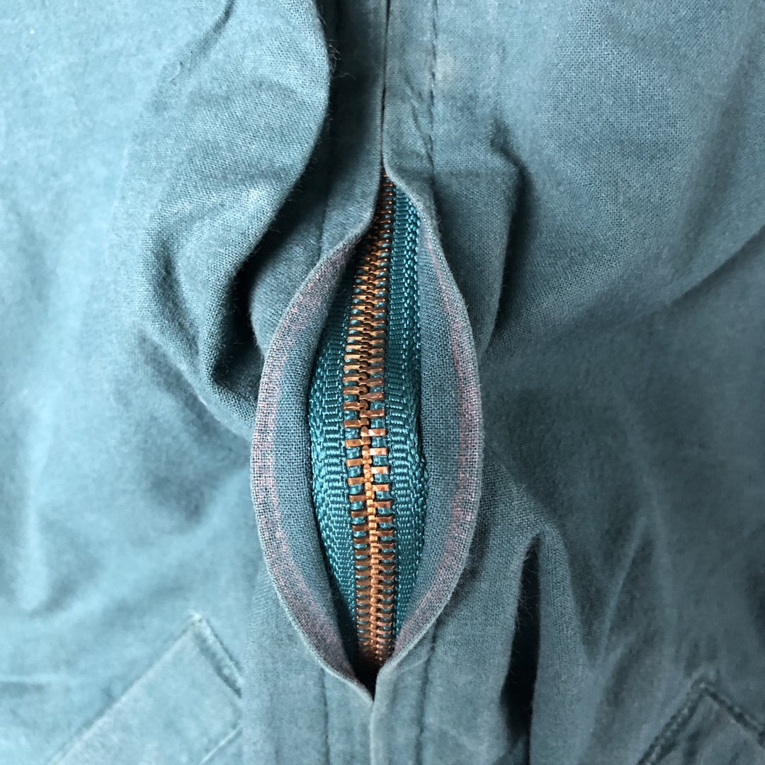 Vintage 90'S DUNBROOKE IMAGES cotton blouson, made in the USA, size L, men's cotton green type Vintage Second Hand