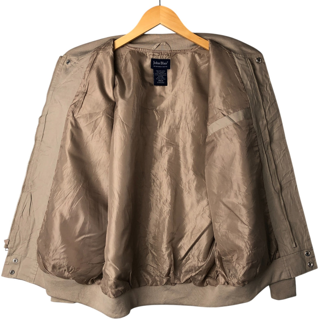 90'S JOHN BLAIR Derby Jacket, Cup Shoulder, Men's, Size M, Vintage cotton Beige type Vintage Second Hand