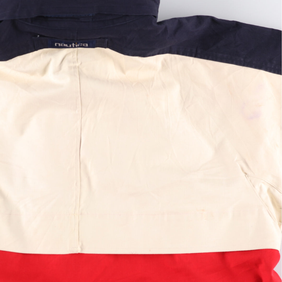 90'S Nautica sailing jacket, men's size L, vintage cotton Beige type Vintage Second Hand