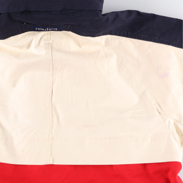 90'S Nautica sailing jacket, men's size L, vintage cotton Beige type Vintage Second Hand