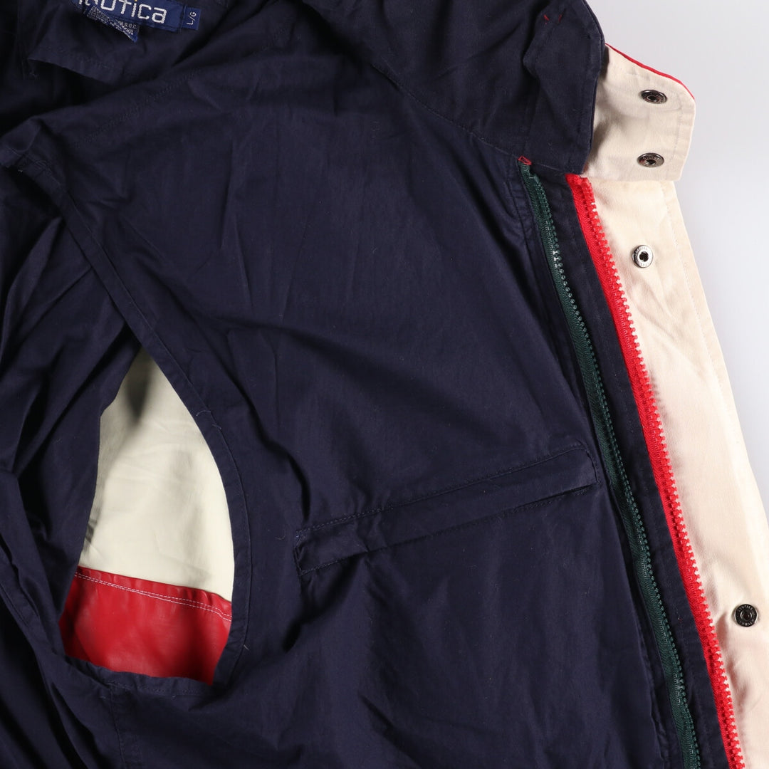 90'S Nautica sailing jacket, men's size L, vintage cotton Beige type Vintage Second Hand