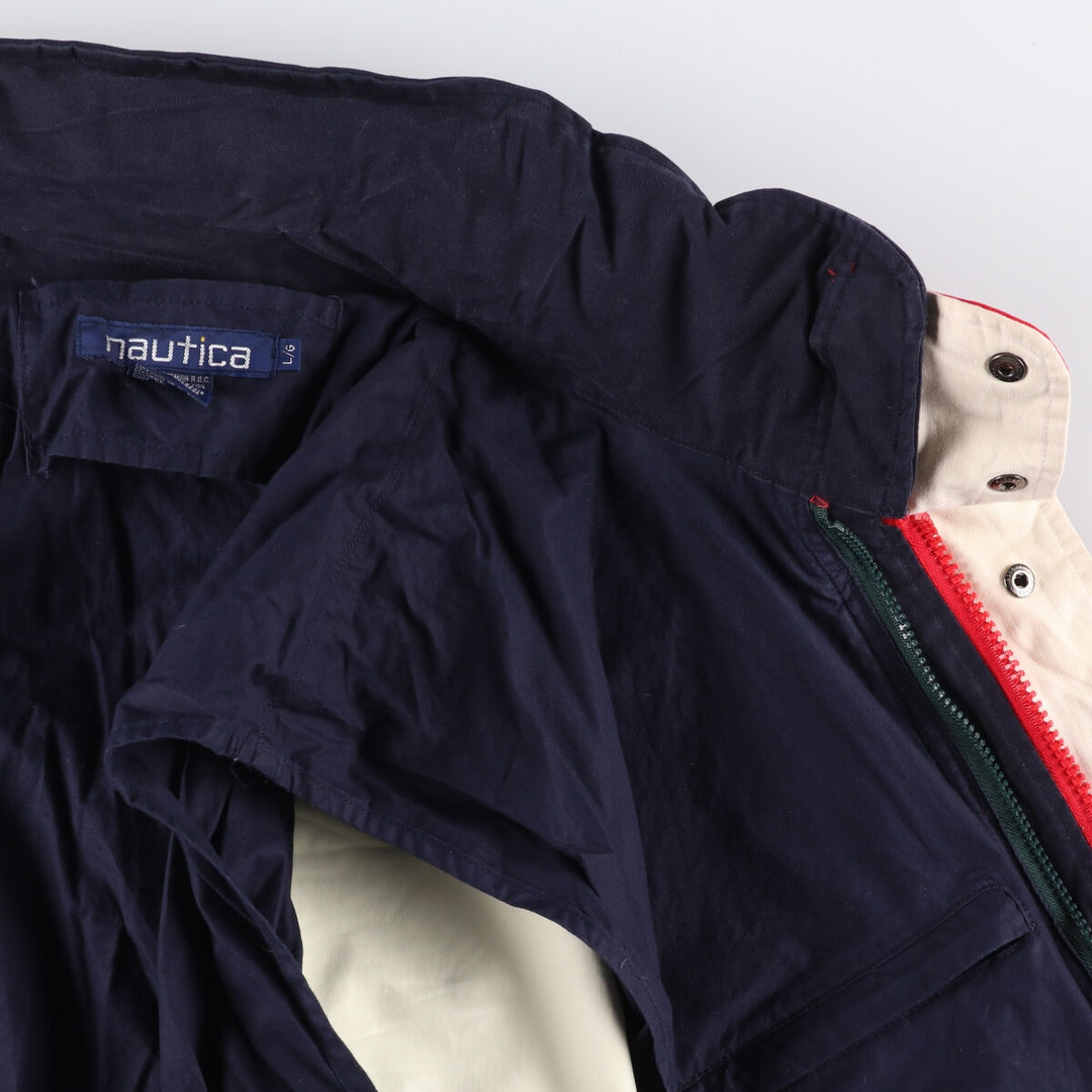 90'S Nautica sailing jacket, men's size L, vintage cotton Beige type Vintage Second Hand