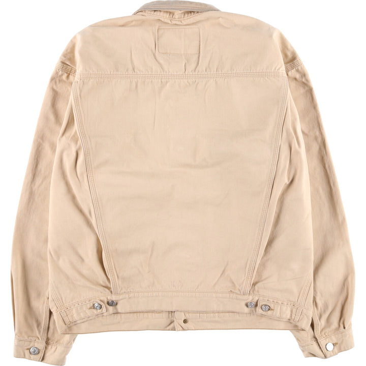 Diesel Industry Trucker-Style Cotton Twill Jacket, Made in Italy, Men's Size XL cotton Beige type Vintage Second Hand
