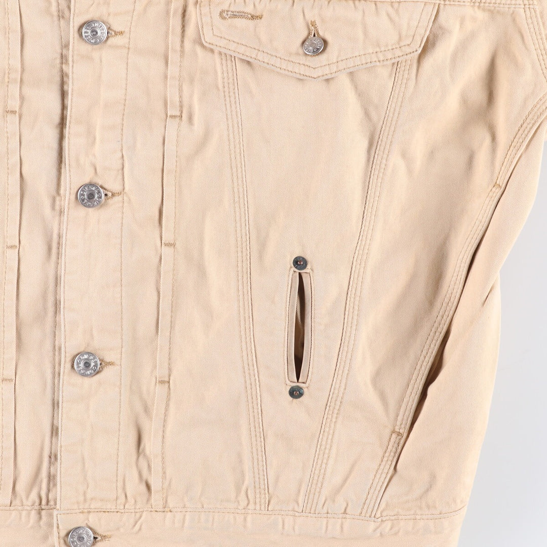 Diesel Industry Trucker-Style Cotton Twill Jacket, Made in Italy, Men's Size XL cotton Beige type Vintage Second Hand