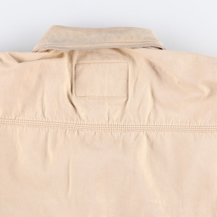 Diesel Industry Trucker-Style Cotton Twill Jacket, Made in Italy, Men's Size XL cotton Beige type Vintage Second Hand