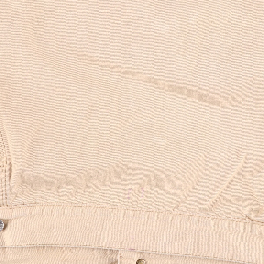 Diesel Industry Trucker-Style Cotton Twill Jacket, Made in Italy, Men's Size XL cotton Beige type Vintage Second Hand