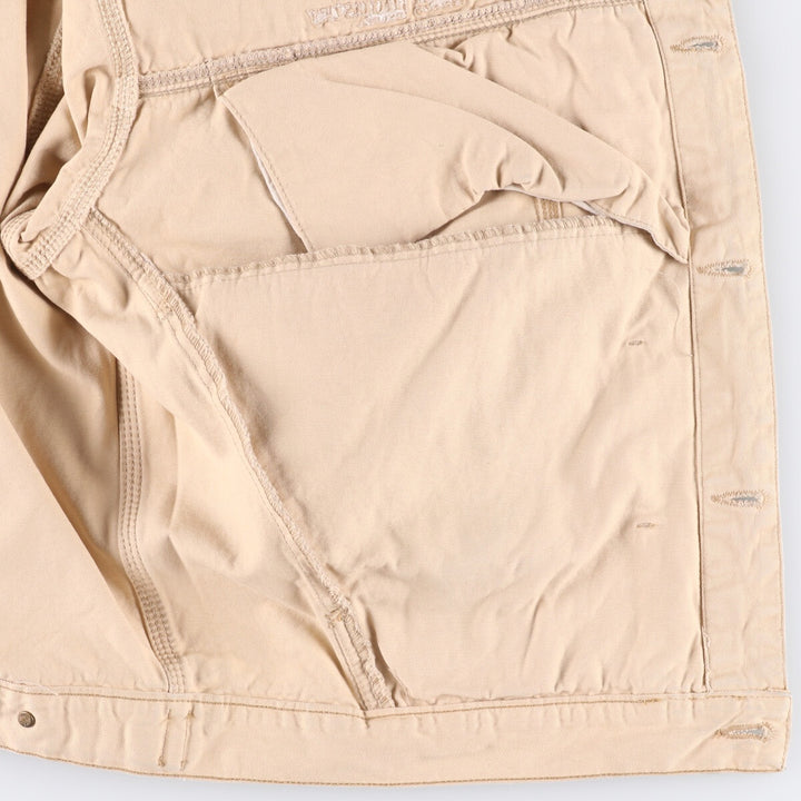 Diesel Industry Trucker-Style Cotton Twill Jacket, Made in Italy, Men's Size XL cotton Beige type Vintage Second Hand