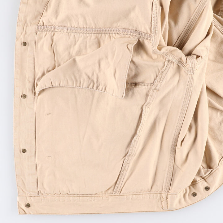 Diesel Industry Trucker-Style Cotton Twill Jacket, Made in Italy, Men's Size XL cotton Beige type Vintage Second Hand