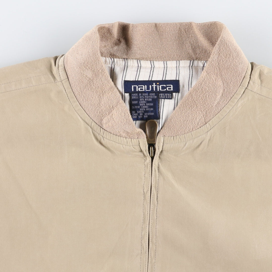 90'S Vintage Nautica Blouson, Men's, XXL polyester Beige type Vintage Second Hand