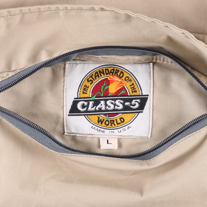Vintage 1980'S CLASS-5 Reversible Anorak Parka, Made in USA, Men's Size L unclear Beige type Vintage Second Hand