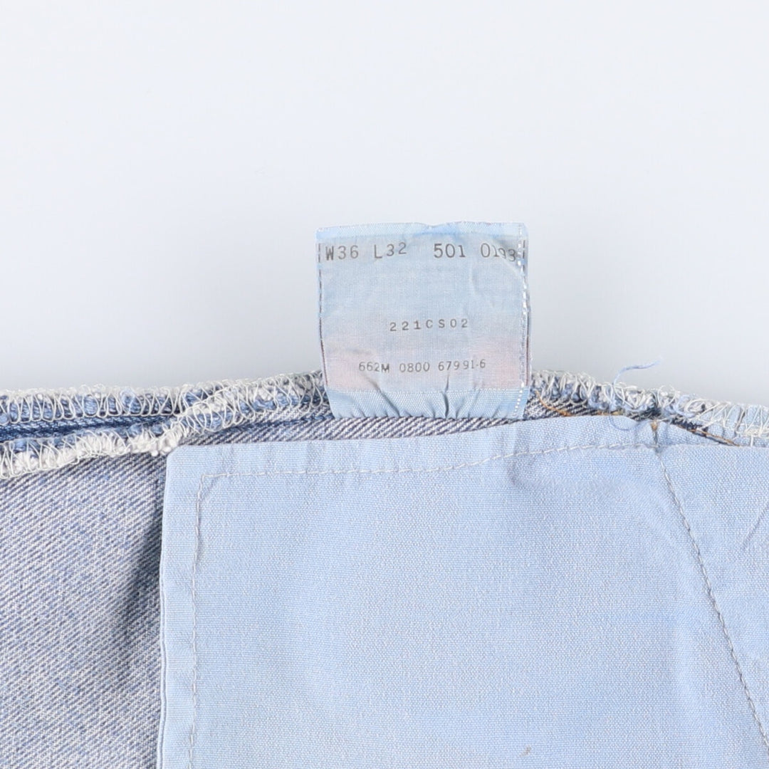 00'S Levi's 501-0193 Straight Denim Pants for Men, W35 cotton blue type Vintage Second Hand