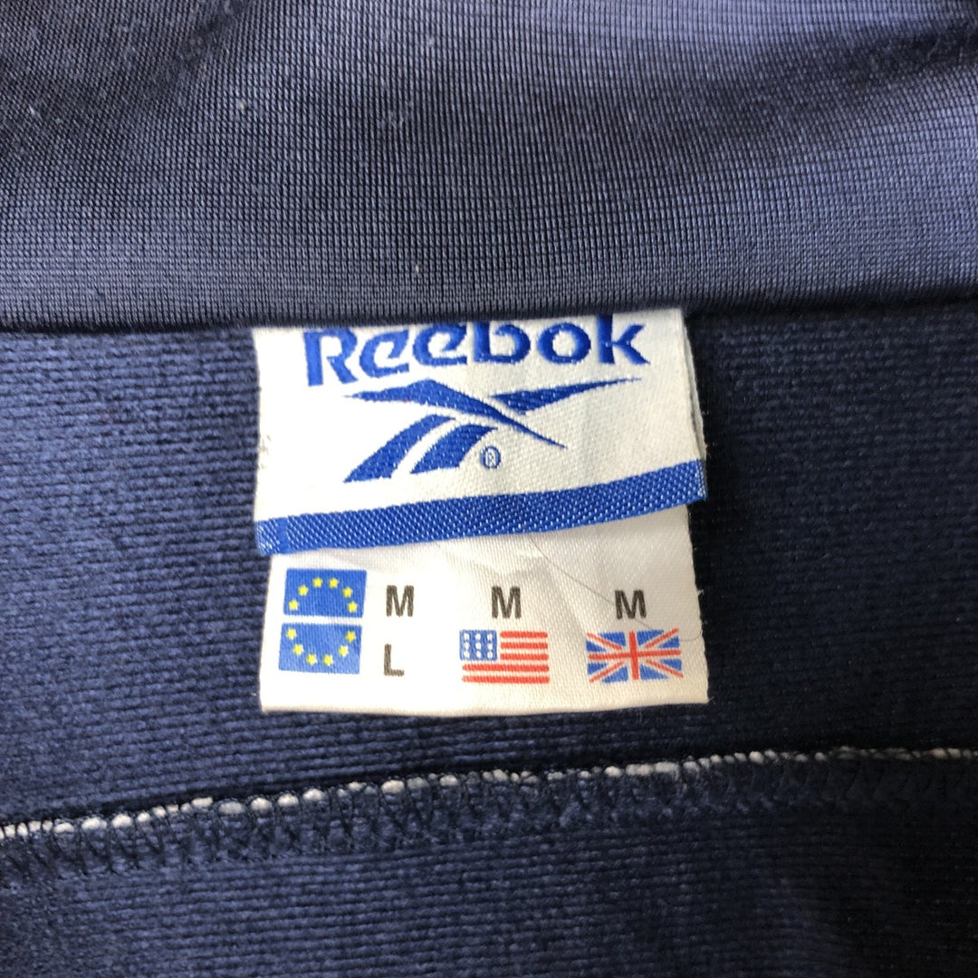 Reebok Jersey Track Jacket, Men's Size Medium polyester navy blue type Vintage Second Hand