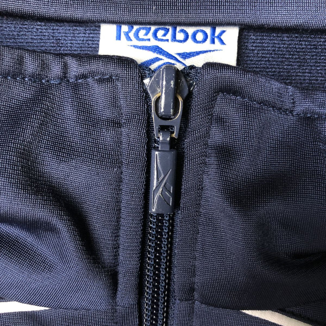 Reebok Jersey Track Jacket, Men's Size Medium polyester navy blue type Vintage Second Hand