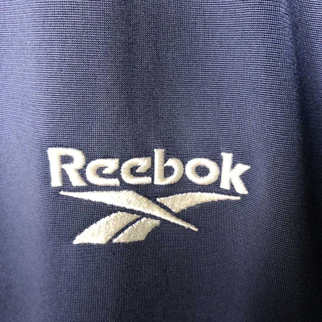 Reebok Jersey Track Jacket, Men's Size Medium polyester navy blue type Vintage Second Hand