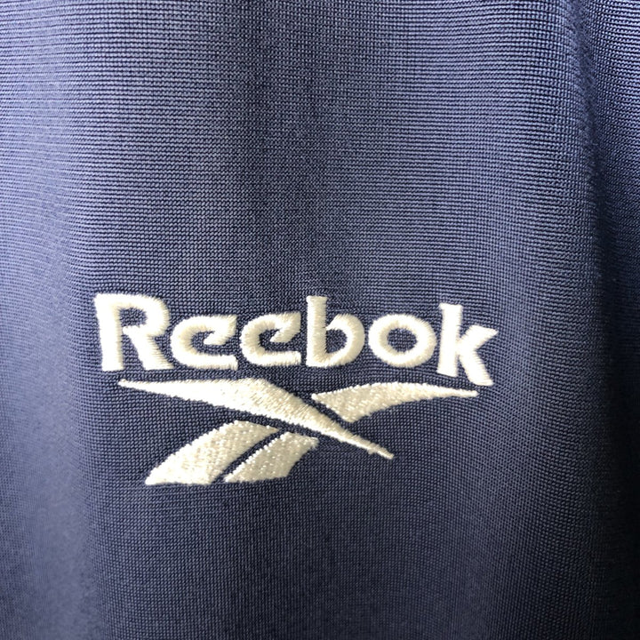 Reebok Jersey Track Jacket, Men's Size Medium polyester navy blue type Vintage Second Hand