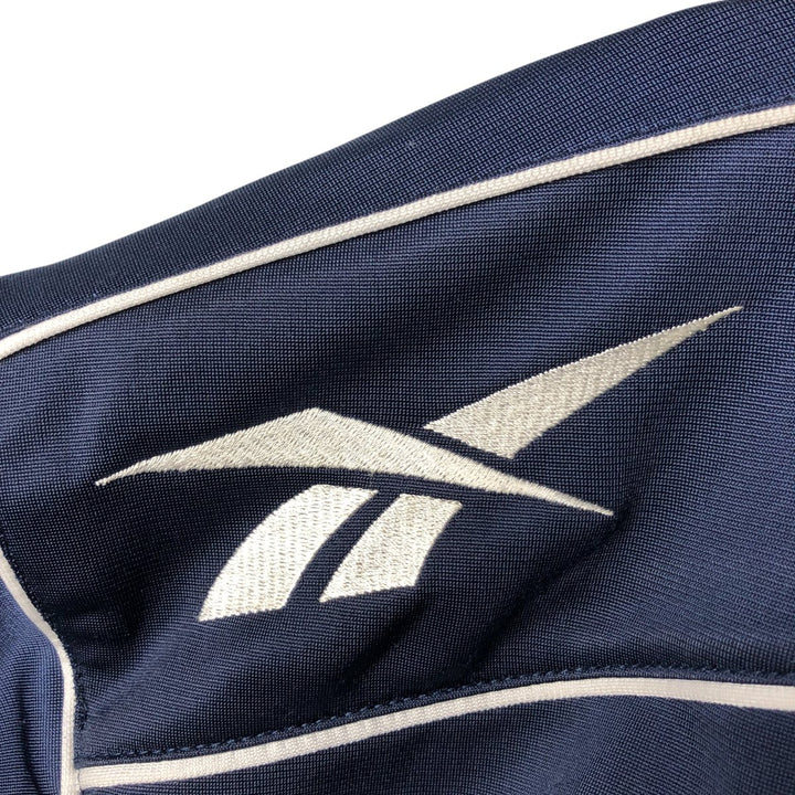 Reebok Jersey Track Jacket, Men's Size Medium polyester navy blue type Vintage Second Hand