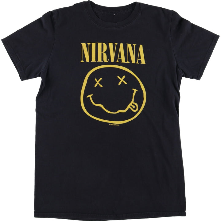 NIRVANA Nirvana Band T-shirt, Band T, Men's S size unclear black type Vintage Second Hand