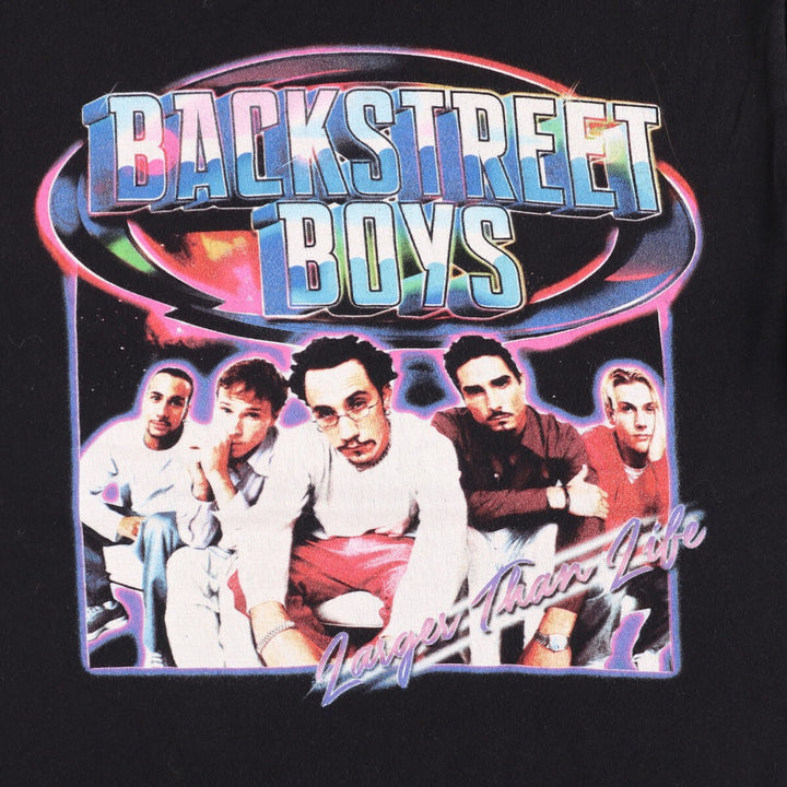 BACKSTREETBOYS Backstreet Boys Band T-Shirt, Men's Size Medium cotton black type Vintage Second Hand