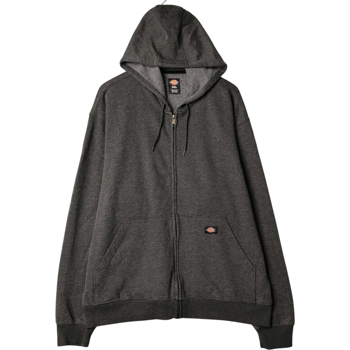 Dickies Sweat Full Zip Hoodie Men's XXL cotton gray type Vintage Second Hand
