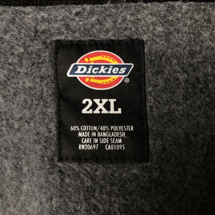 Dickies Sweat Full Zip Hoodie Men's XXL cotton gray type Vintage Second Hand