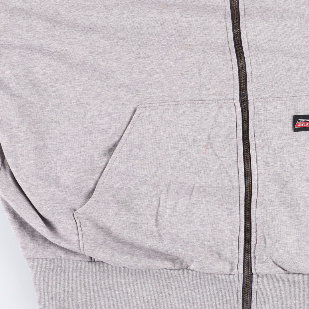 Dickies Sweat Full Zip Hoodie Men's XXL cotton gray type Vintage Second Hand