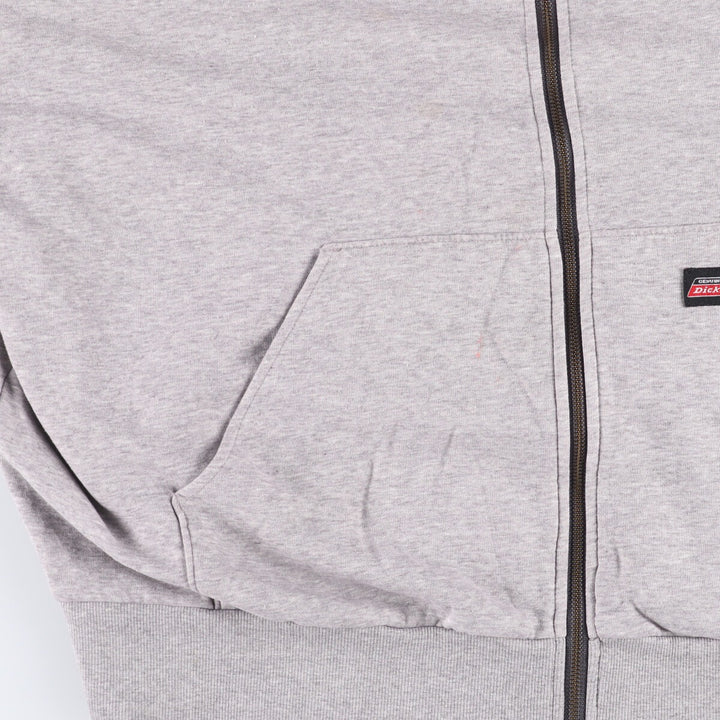 Dickies Sweat Full Zip Hoodie Men's XXL cotton gray type Vintage Second Hand
