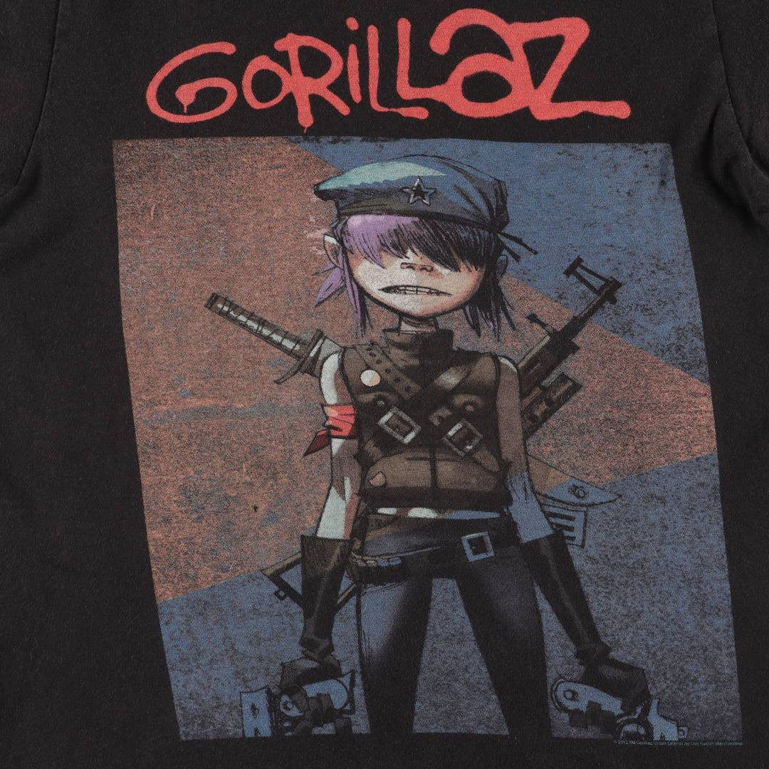 GORILLAZ Gorillaz Band T-shirt Band T Men's S size unclear black type Vintage Second Hand