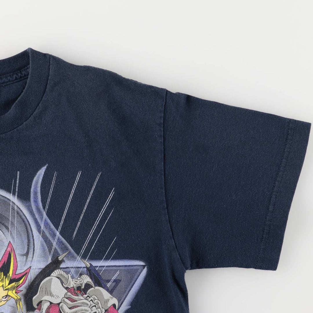 2000'S YuGiOh Yu-Gi-Oh Anime Character Print T-Shirt, Men's Size Small cotton navy blue type Vintage Second Hand