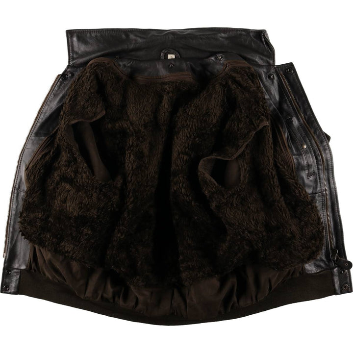 A-2 type leather flight jacket, men's size S unclear black type Vintage Second Hand