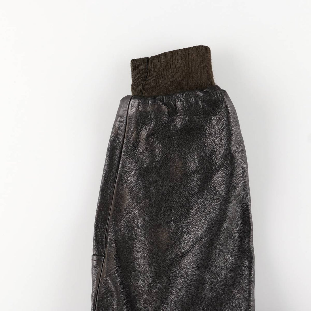 A-2 type leather flight jacket, men's size S unclear black type Vintage Second Hand