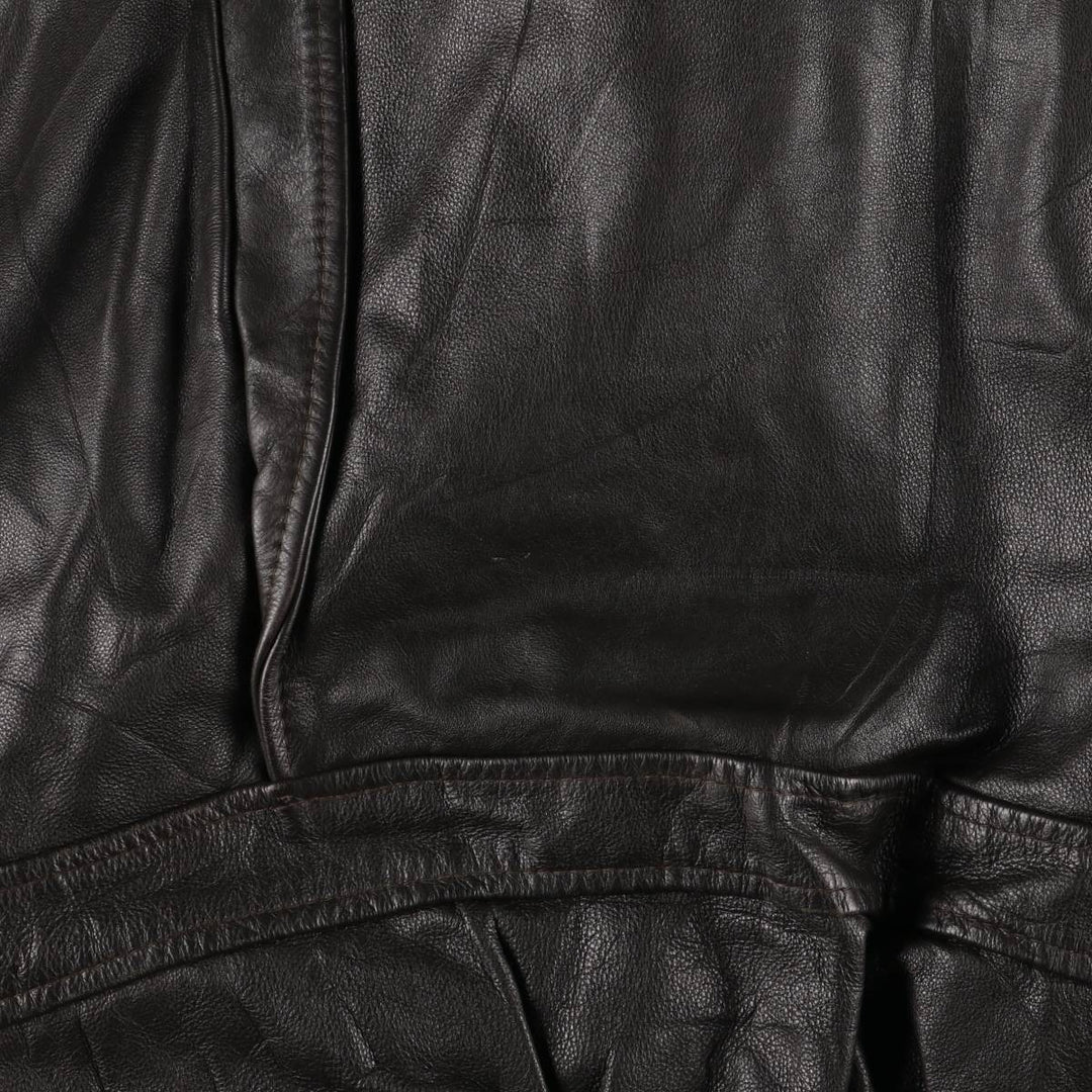A-2 type leather flight jacket, men's size S unclear black type Vintage Second Hand