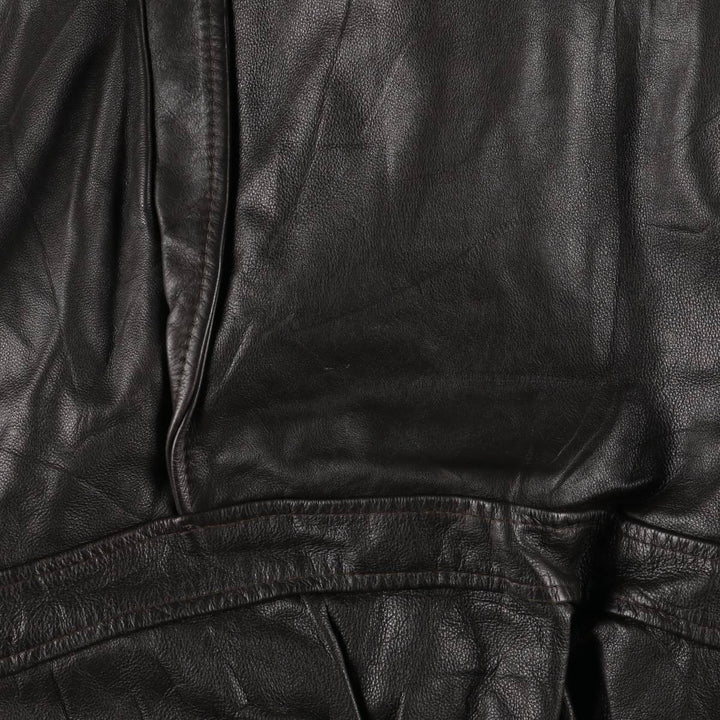 A-2 type leather flight jacket, men's size S unclear black type Vintage Second Hand