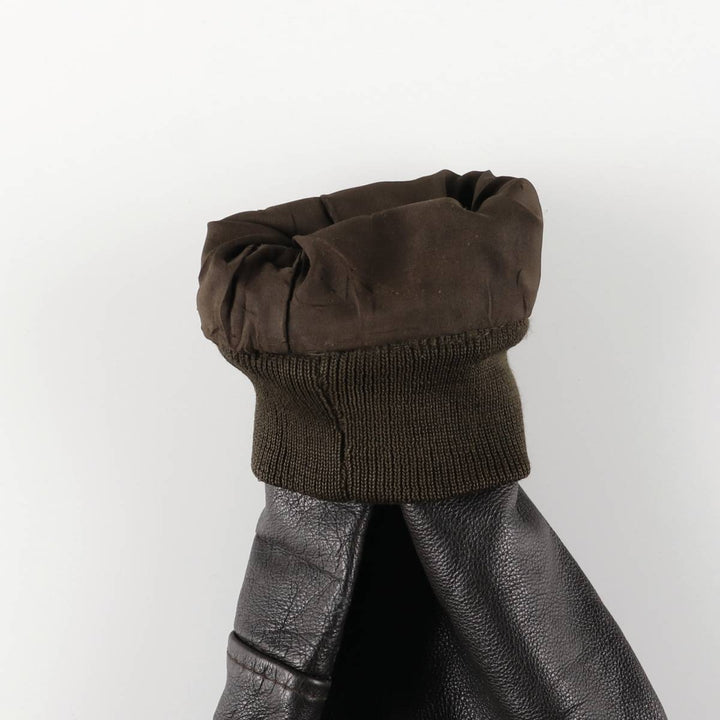 A-2 type leather flight jacket, men's size S unclear black type Vintage Second Hand