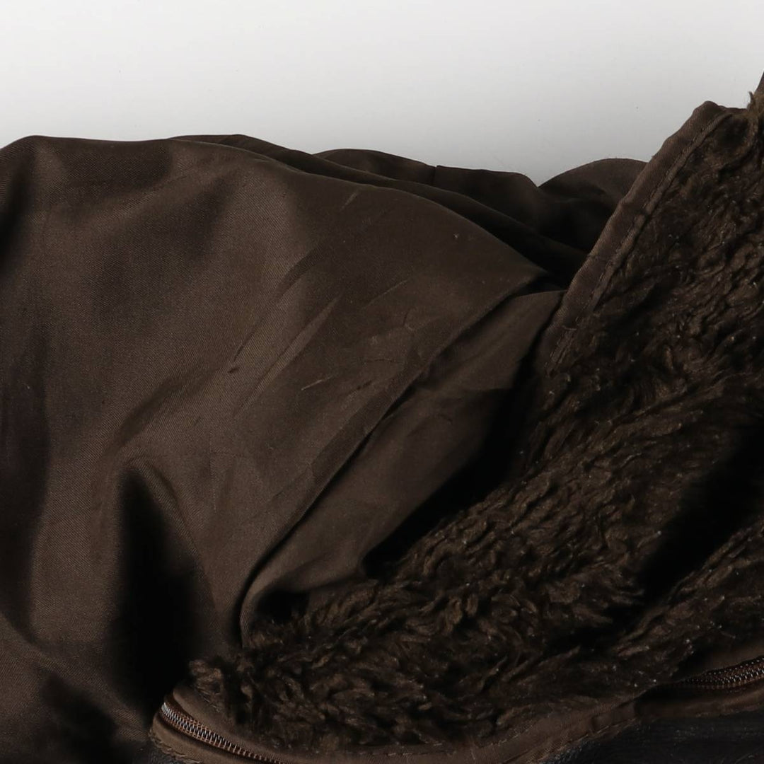 A-2 type leather flight jacket, men's size S unclear black type Vintage Second Hand