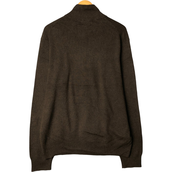 Ralph Lauren POLO RALPH LAUREN PIMA COTTON Cotton knit half zip sweater Men's size L Pima Cotton brown type Vintage Second Hand
