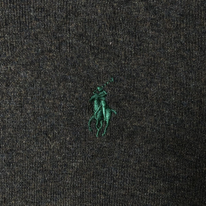 Ralph Lauren POLO RALPH LAUREN PIMA COTTON Cotton knit half zip sweater Men's size L Pima Cotton brown type Vintage Second Hand