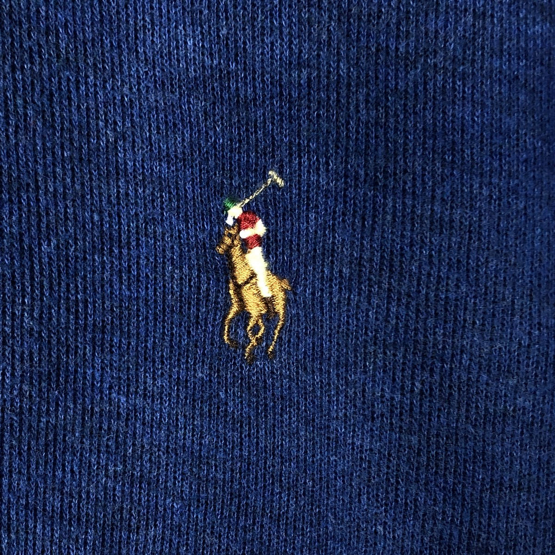 Ralph Lauren POLO RALPH LAUREN ESTATE RIB Cotton Knit Half-Zip Sweater, Men's Size L cotton blue type Vintage Second Hand