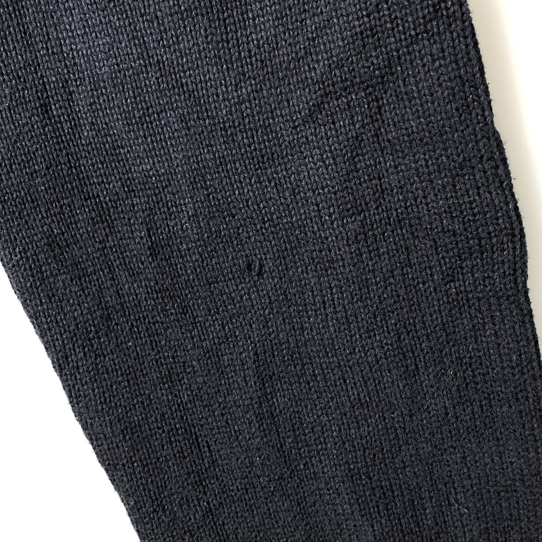 Eddie Bauer Cotton Knit Half-Zip Sweater, Men's Size L cotton navy blue type Vintage Second Hand