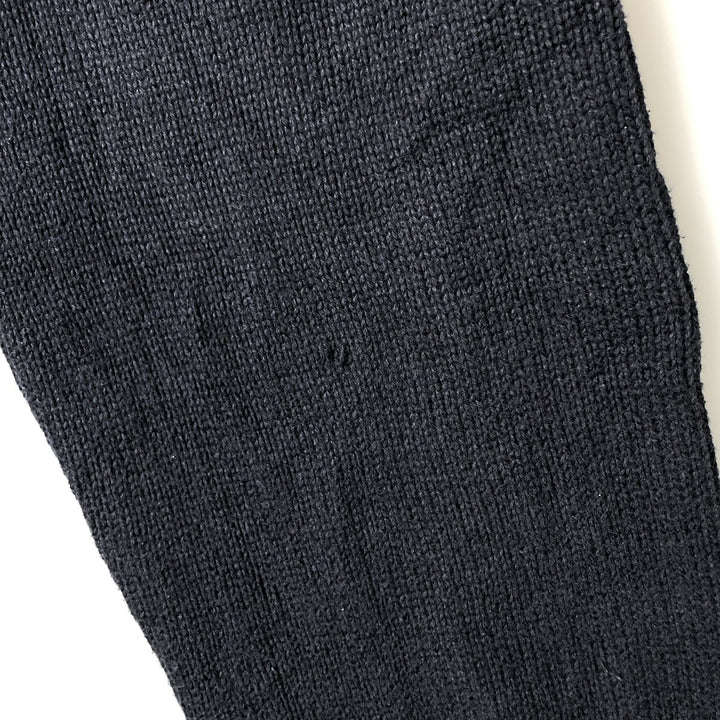 Eddie Bauer Cotton Knit Half-Zip Sweater, Men's Size L cotton navy blue type Vintage Second Hand