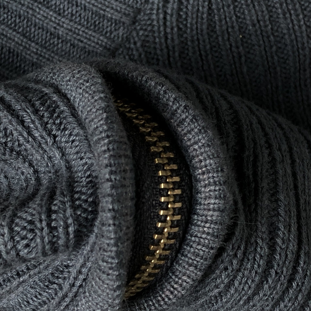 90s-00'S Calvin Klein Jeans Ribbed Cotton Knit Half-Zip Sweater, Men's Size L, Vintage cotton Green type dark green Vintage Second Hand