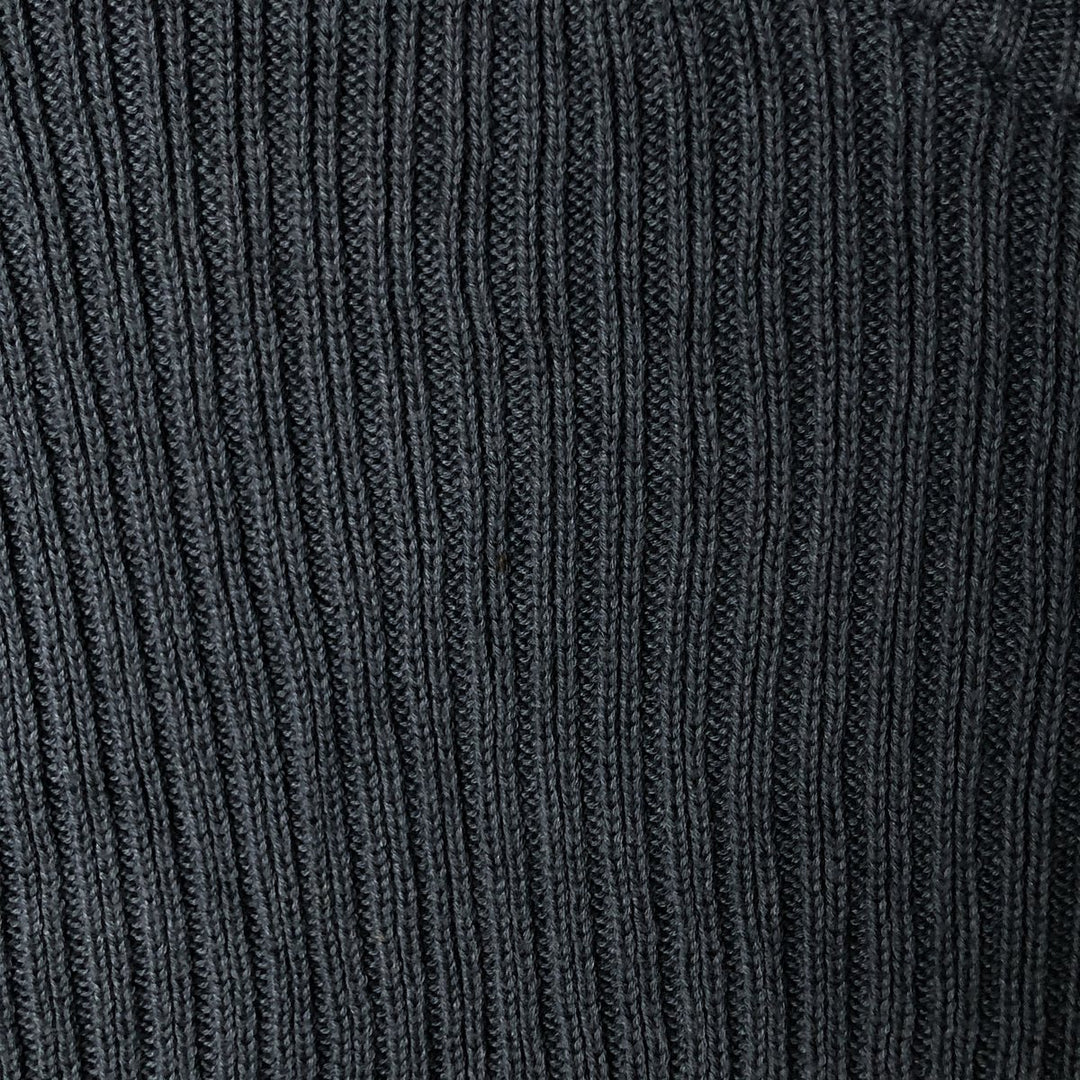 90s-00'S Calvin Klein Jeans Ribbed Cotton Knit Half-Zip Sweater, Men's Size L, Vintage cotton Green type dark green Vintage Second Hand