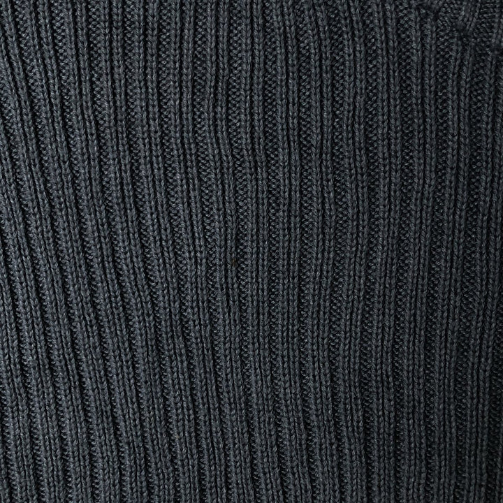 90s-00'S Calvin Klein Jeans Ribbed Cotton Knit Half-Zip Sweater, Men's Size L, Vintage cotton Green type dark green Vintage Second Hand