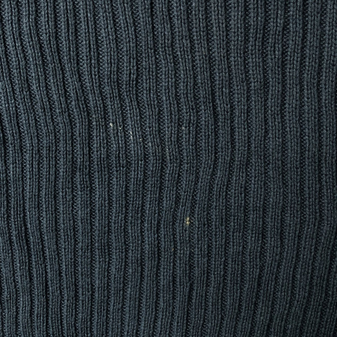 90s-00'S Calvin Klein Jeans Ribbed Cotton Knit Half-Zip Sweater, Men's Size L, Vintage cotton Green type dark green Vintage Second Hand