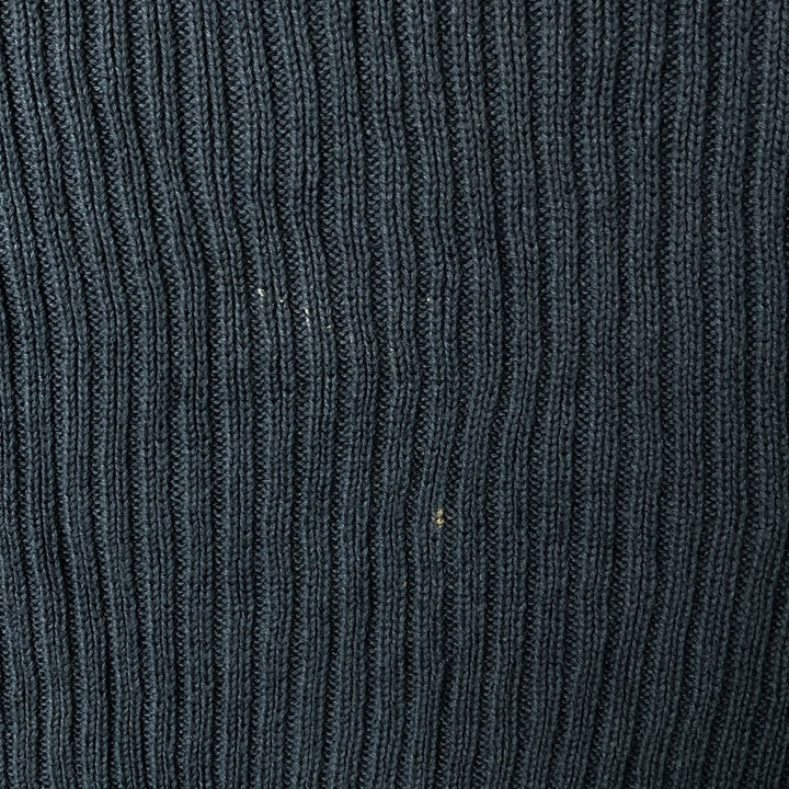 90s-00'S Calvin Klein Jeans Ribbed Cotton Knit Half-Zip Sweater, Men's Size L, Vintage cotton Green type dark green Vintage Second Hand