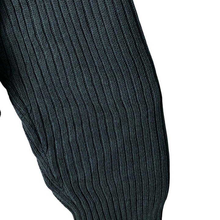 90s-00'S Calvin Klein Jeans Ribbed Cotton Knit Half-Zip Sweater, Men's Size L, Vintage cotton Green type dark green Vintage Second Hand